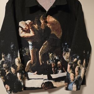 Rebels Black Graphic Shirt Jacket